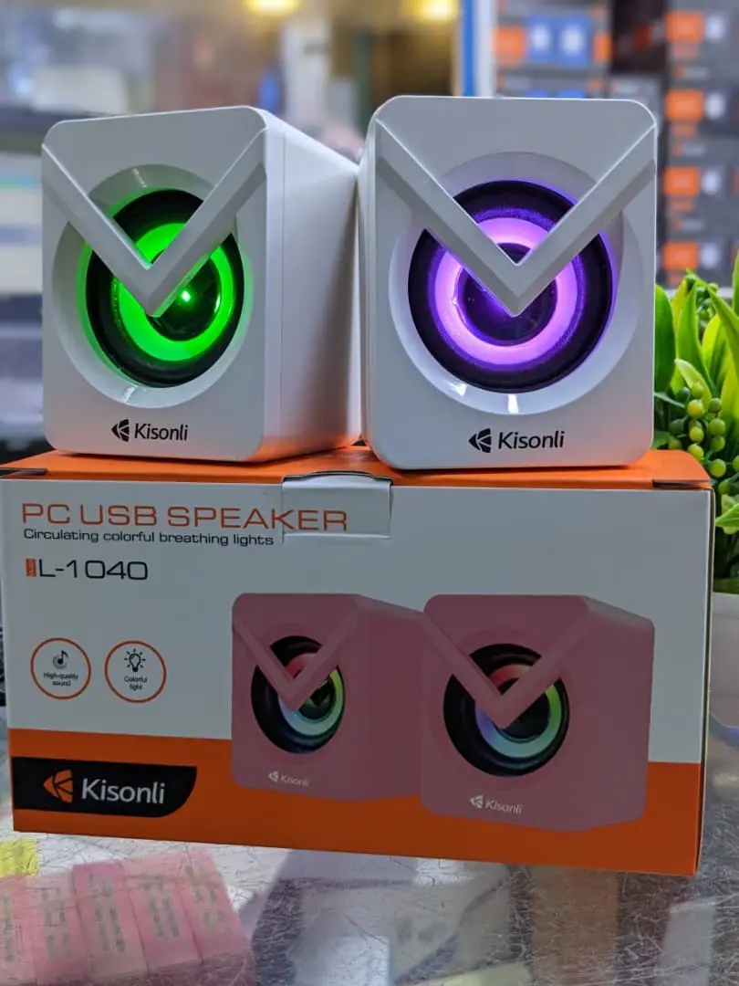 Kisonli L-1040 PC USB Speakers with LED