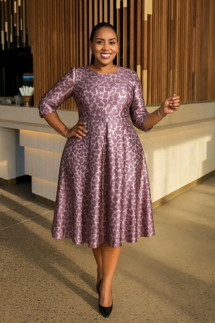 Purple Leopard Print Women's Dress (All Sizes) thumbnail 3