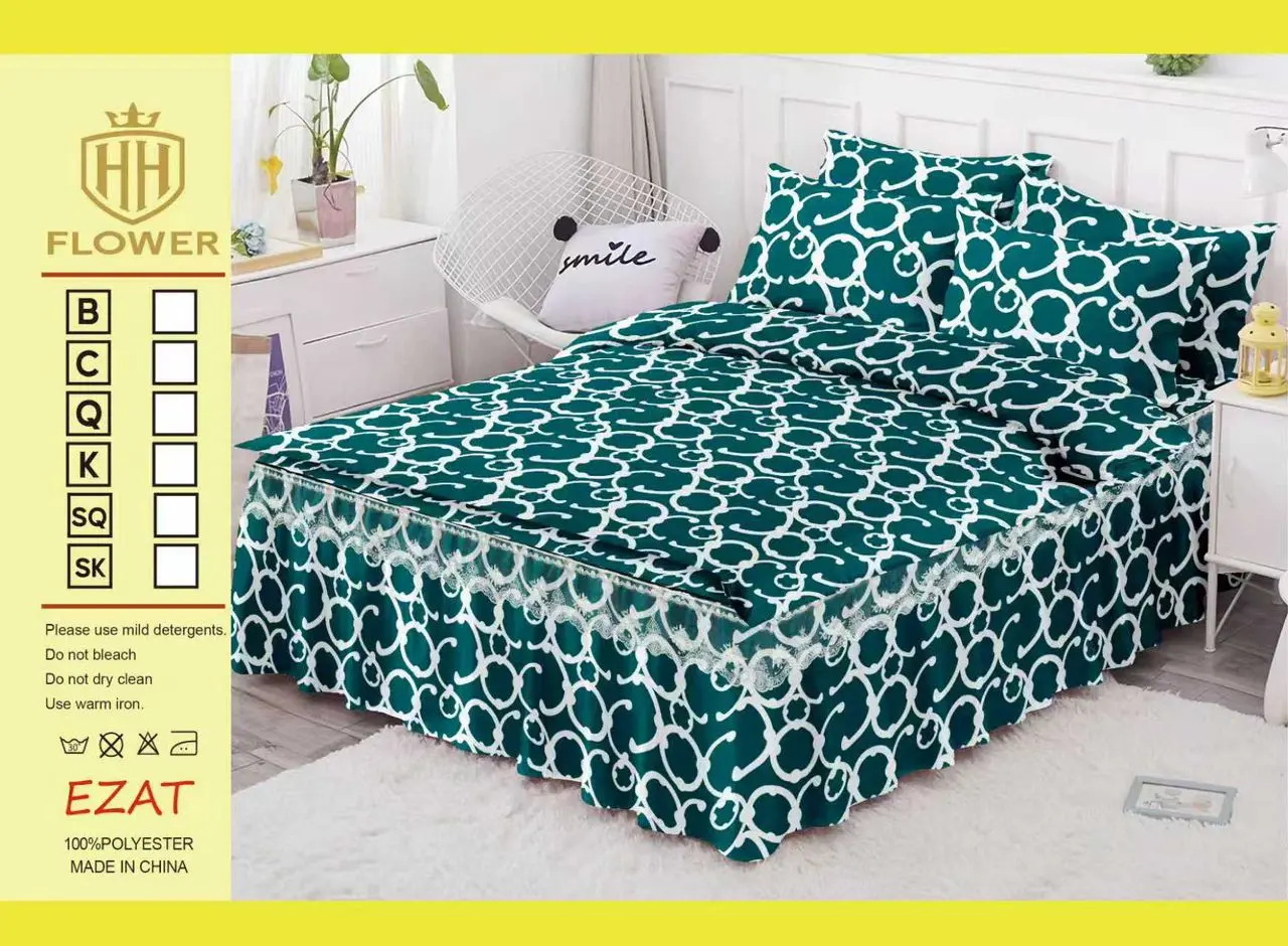 Bedsheet Set (1 Bedskirt, 1 Sheet, 4 Pillowcases) thumbnail 3