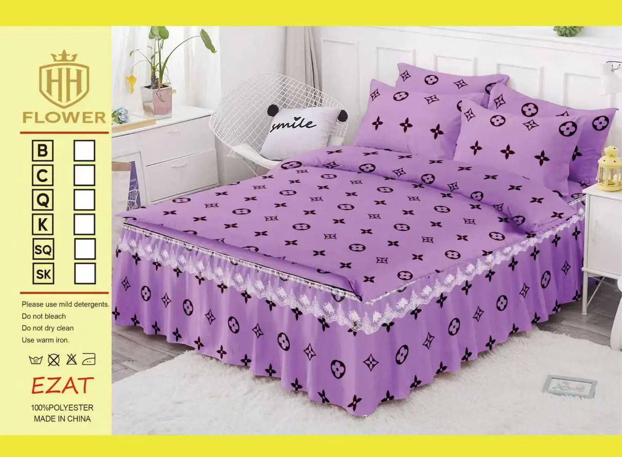 Bedsheet Set (1 Bedskirt, 1 Sheet, 4 Pillowcases) thumbnail 4