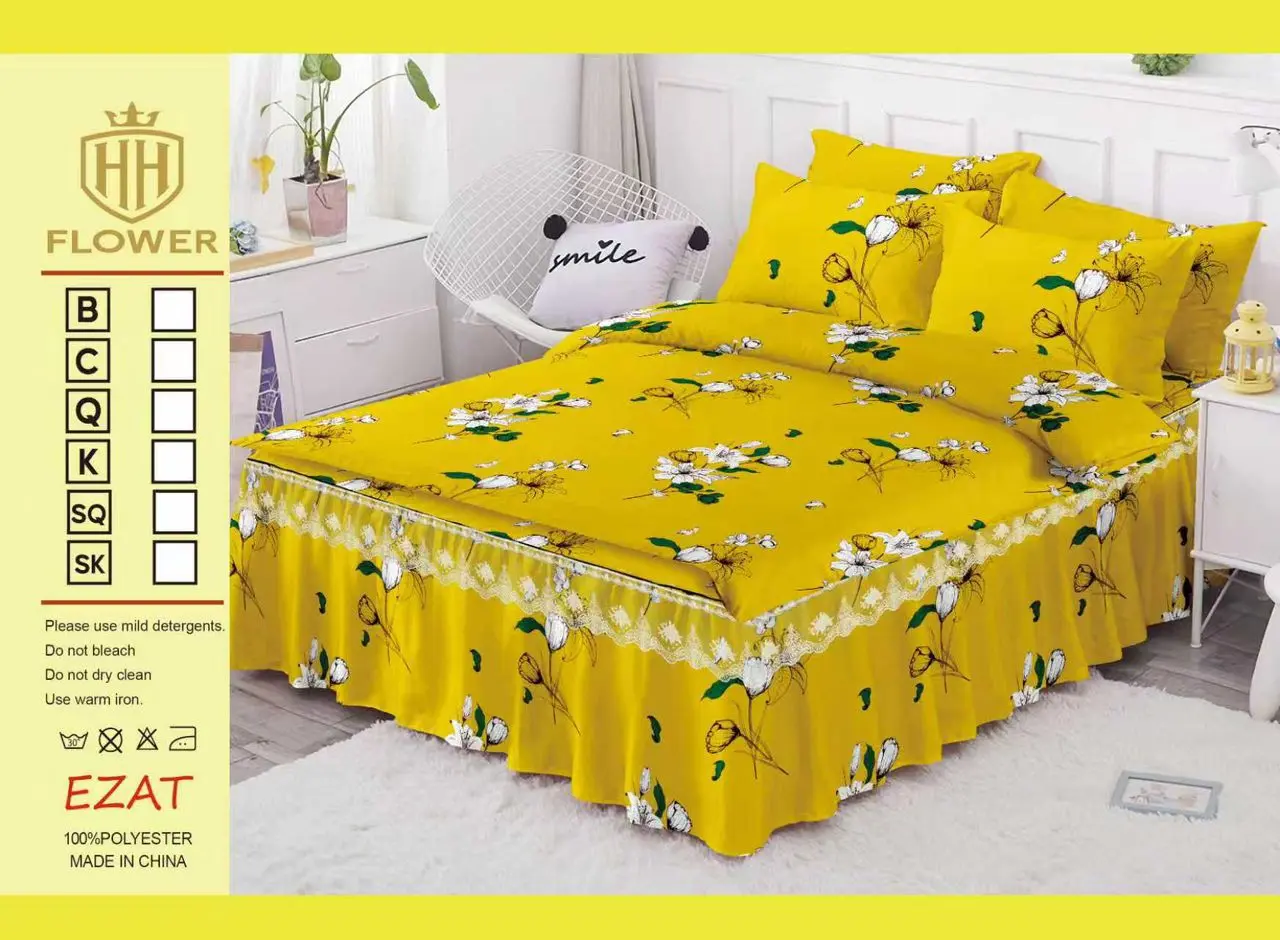 Bedsheet Set (1 Bedskirt, 1 Sheet, 4 Pillowcases) thumbnail 6
