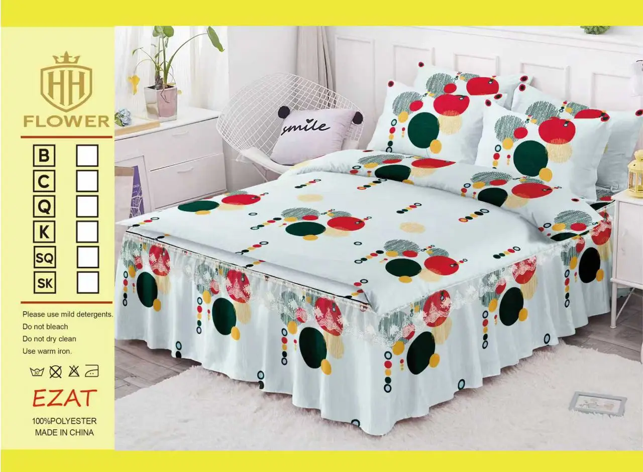 Bedsheet Set (1 Bedskirt, 1 Sheet, 4 Pillowcases) thumbnail 7