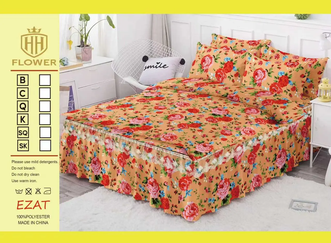 Bedsheet Set (1 Bedskirt, 1 Sheet, 4 Pillowcases) thumbnail 8