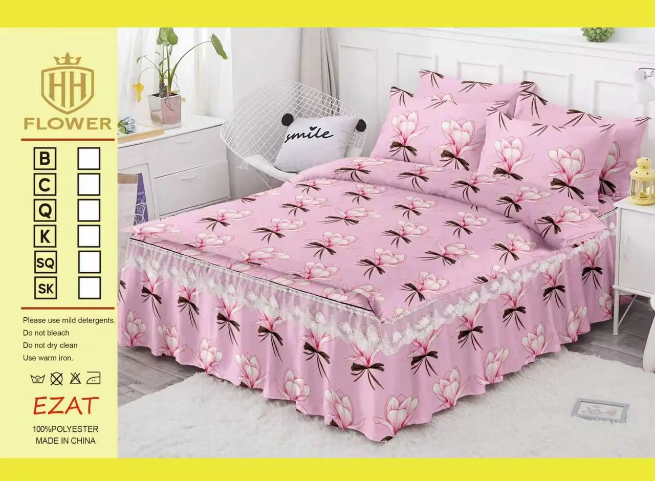 Bedsheet Set (1 Bedskirt, 1 Sheet, 4 Pillowcases) thumbnail 9