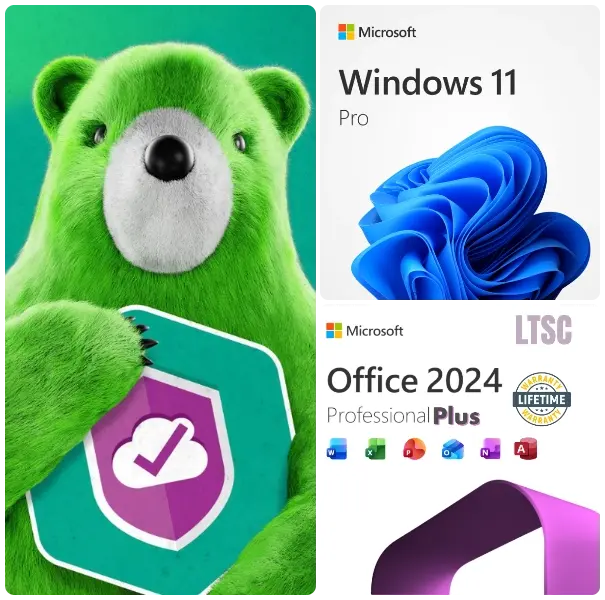 Windows 11 Pro + Office 2024 + Kaspersky Basic Bundle