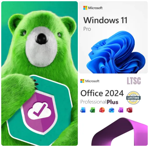 Windows 11 Pro + Office 2024 + Kaspersky Basic Bundle