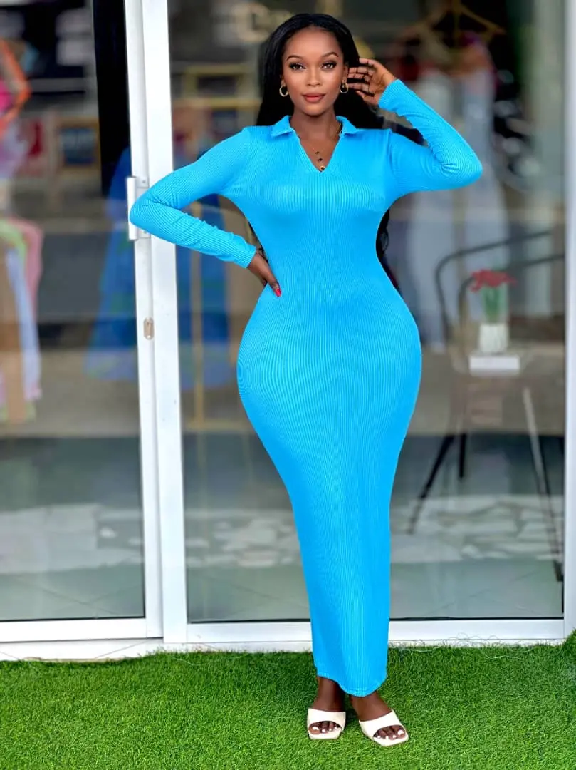 New Free Size Long Sleeved Maxi Dresses thumbnail 4
