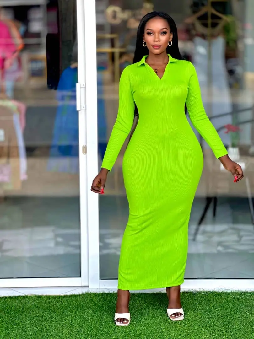 New Free Size Long Sleeved Maxi Dresses thumbnail 6