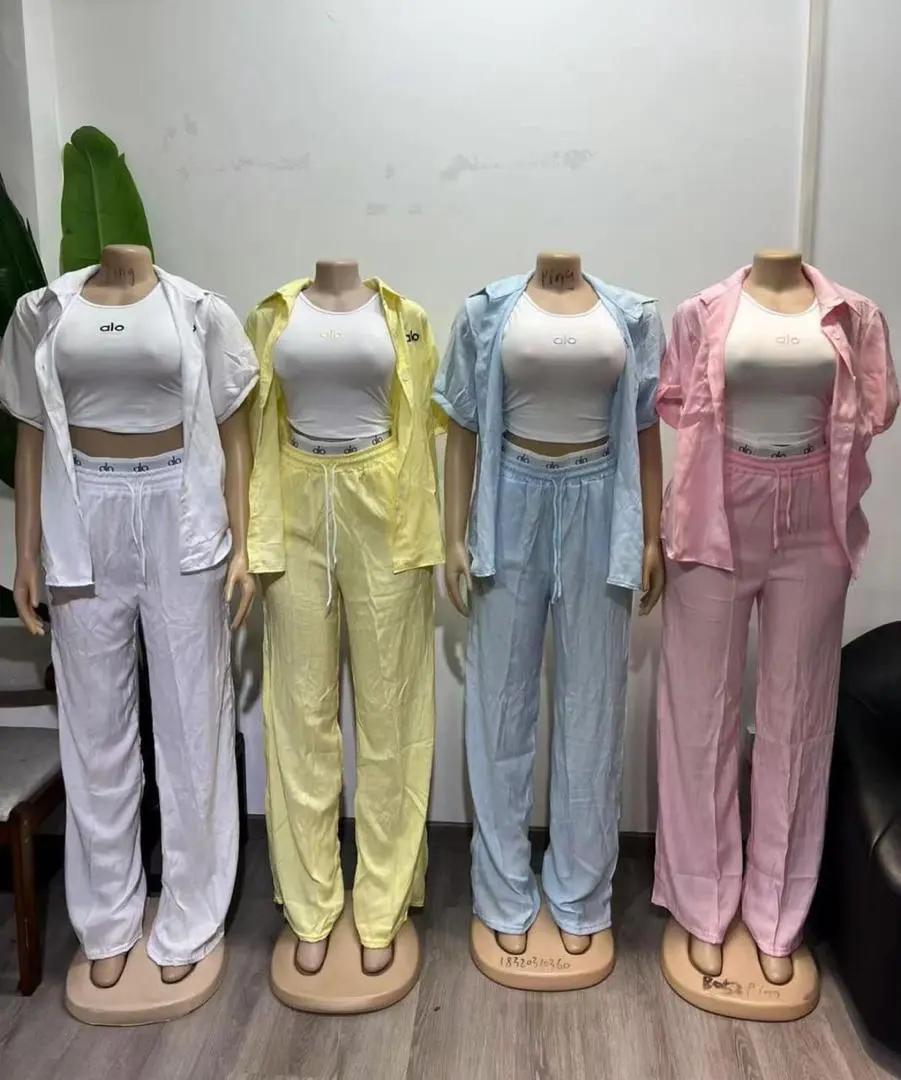 Women's 3-Piece Outfit Set (Shirt, Top, Trousers) thumbnail 2