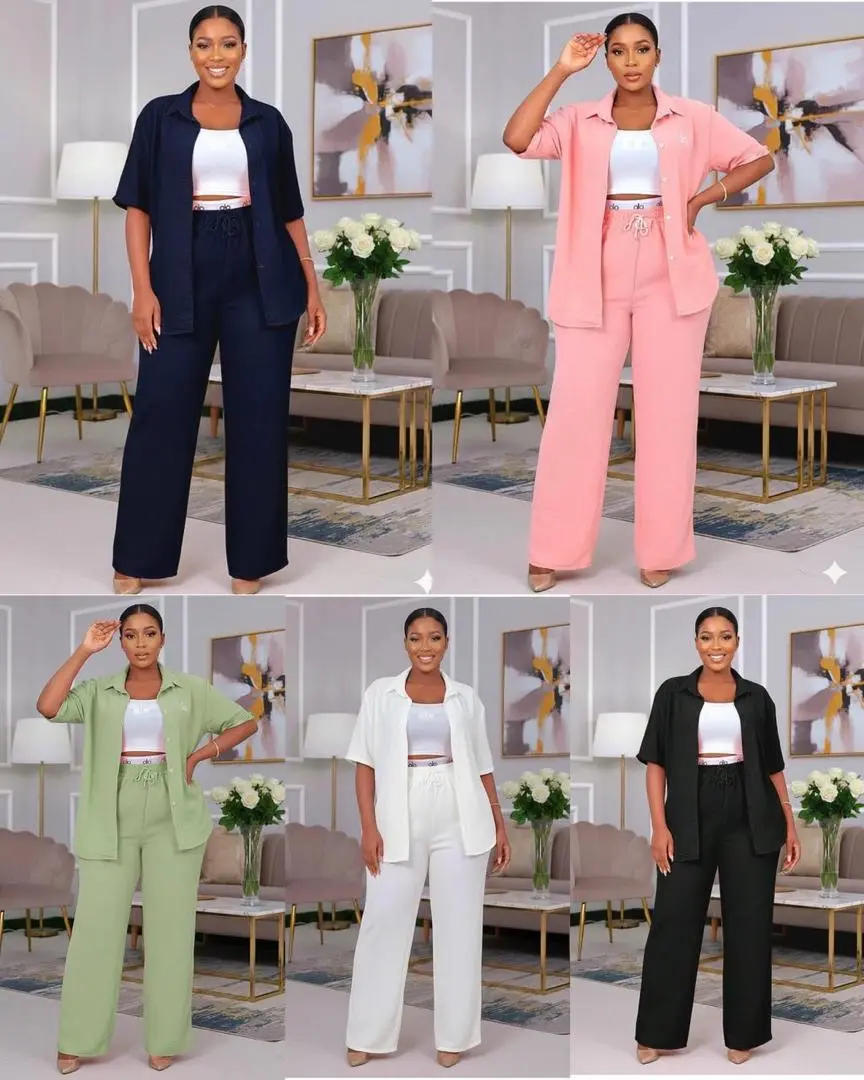 Women's 3-Piece Outfit Set (Shirt, Top, Trousers) thumbnail 3