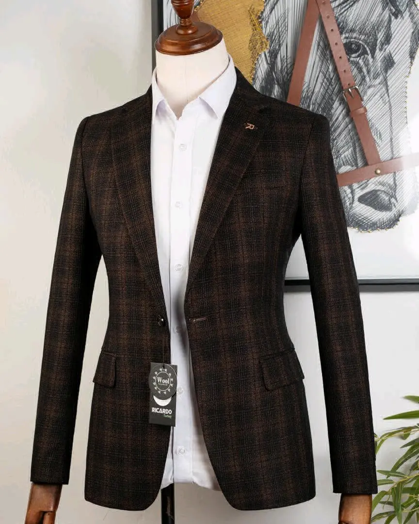 Ricardo Blue Plaid Blazer thumbnail 2