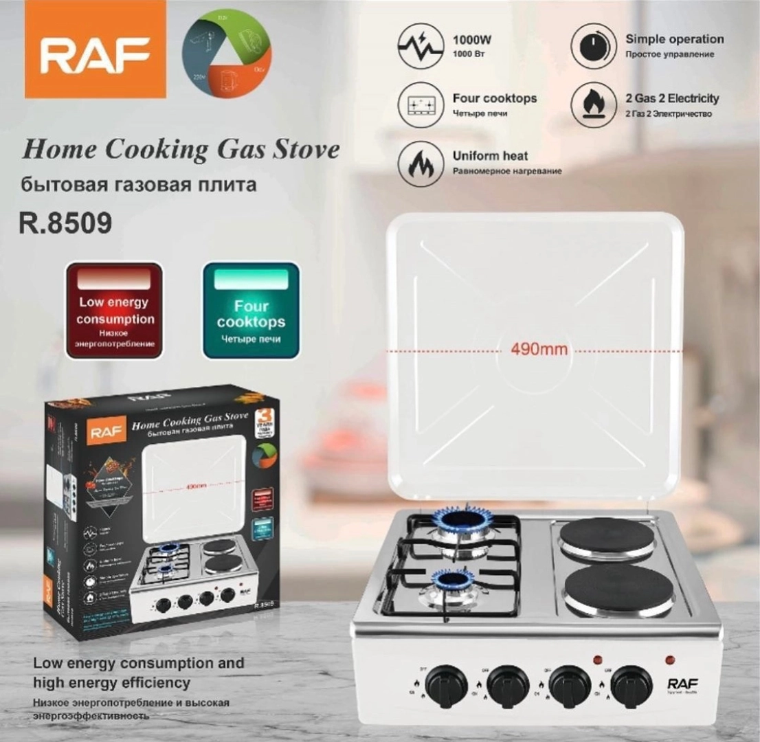 RAF Gas Stove and Electric Cooker (4 Plates)