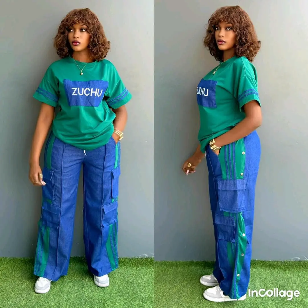 ZUCHU Two-Piece Tracksuit (T-shirt & Cargo Trousers) thumbnail 2