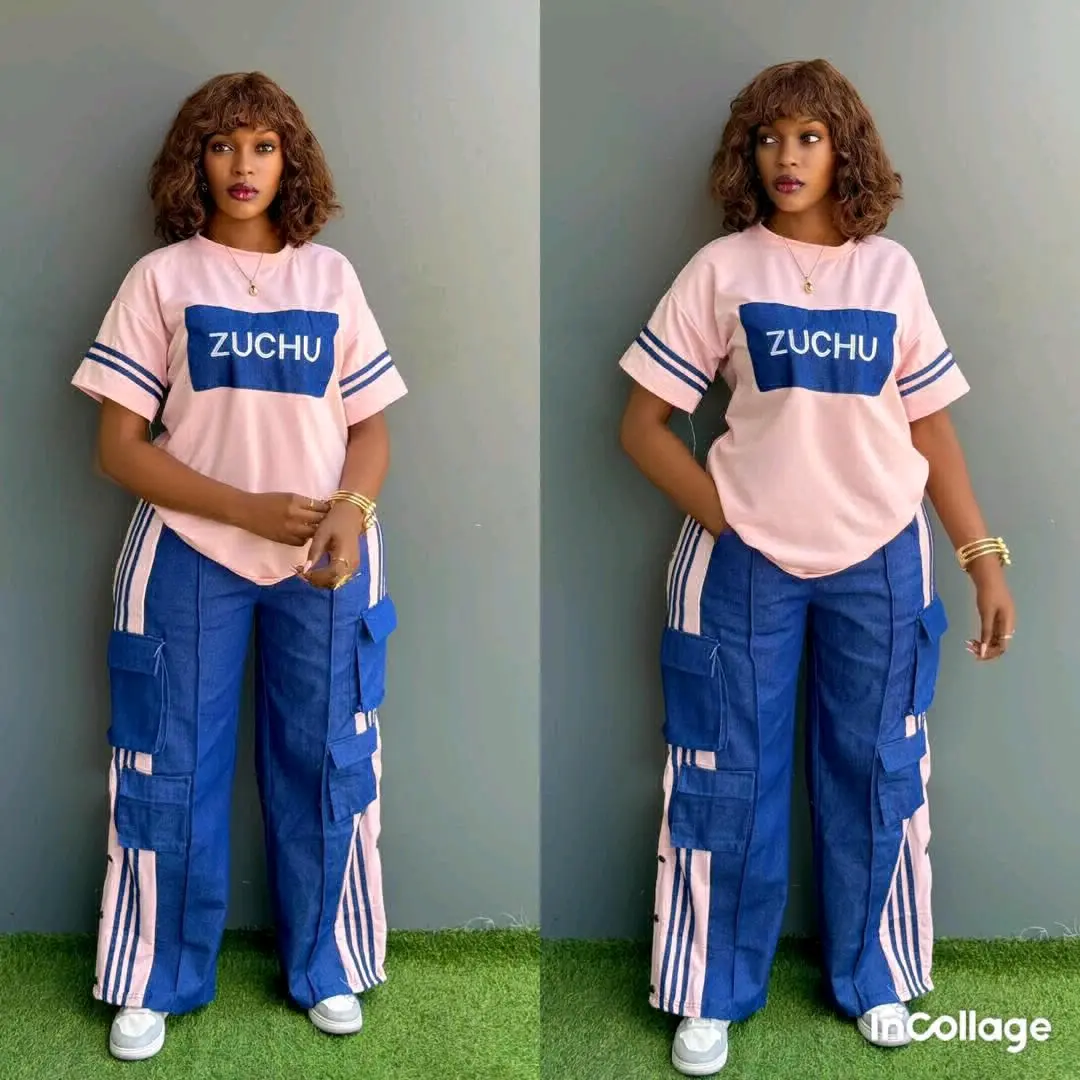 ZUCHU Two-Piece Tracksuit (T-shirt & Cargo Trousers) thumbnail 3