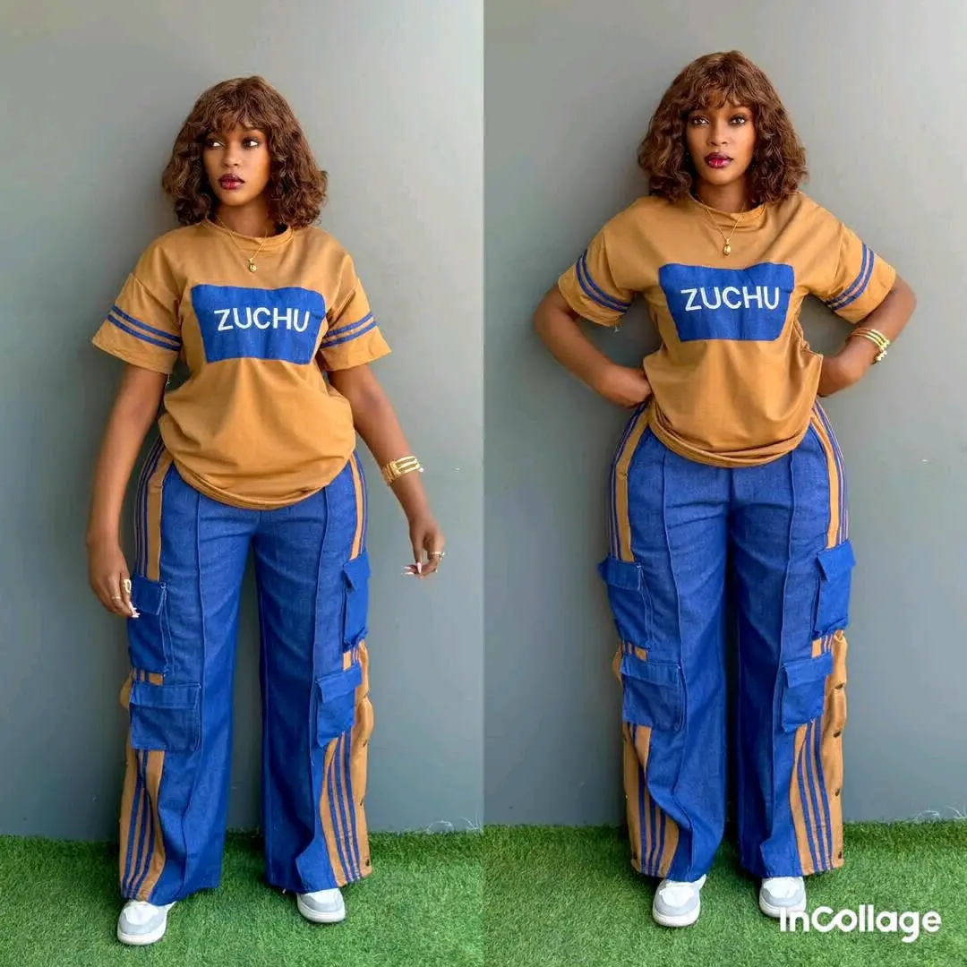 ZUCHU Two-Piece Tracksuit (T-shirt & Cargo Trousers) thumbnail 4