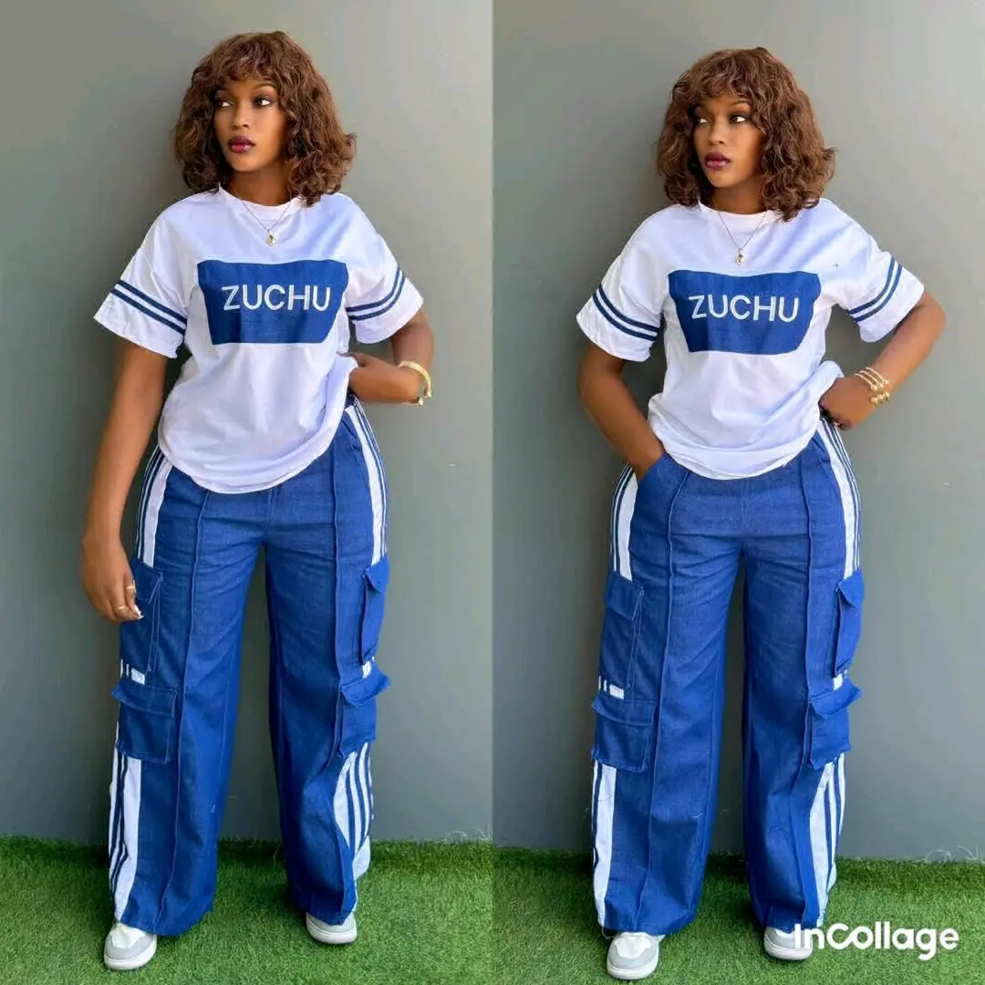ZUCHU Two-Piece Tracksuit (T-shirt & Cargo Trousers) thumbnail 5