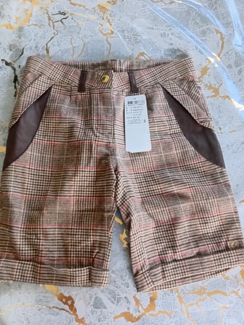 CurlySue Korean Kids' Plaid Shorts