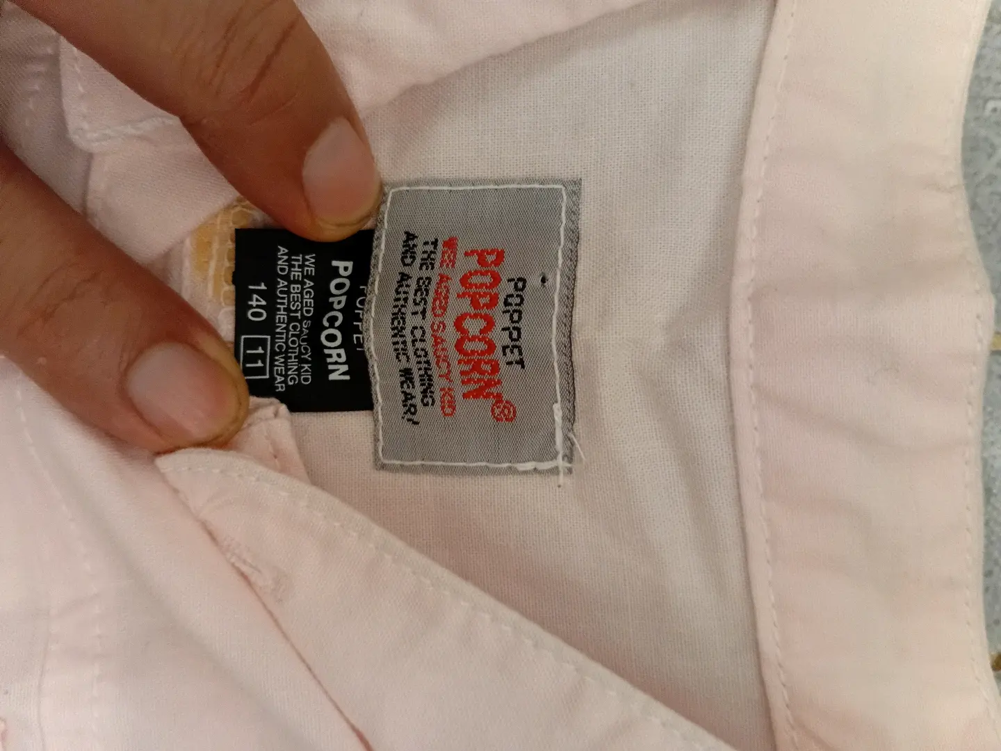 Kids' Pink Long-Sleeved Button-Up Shirt thumbnail 2