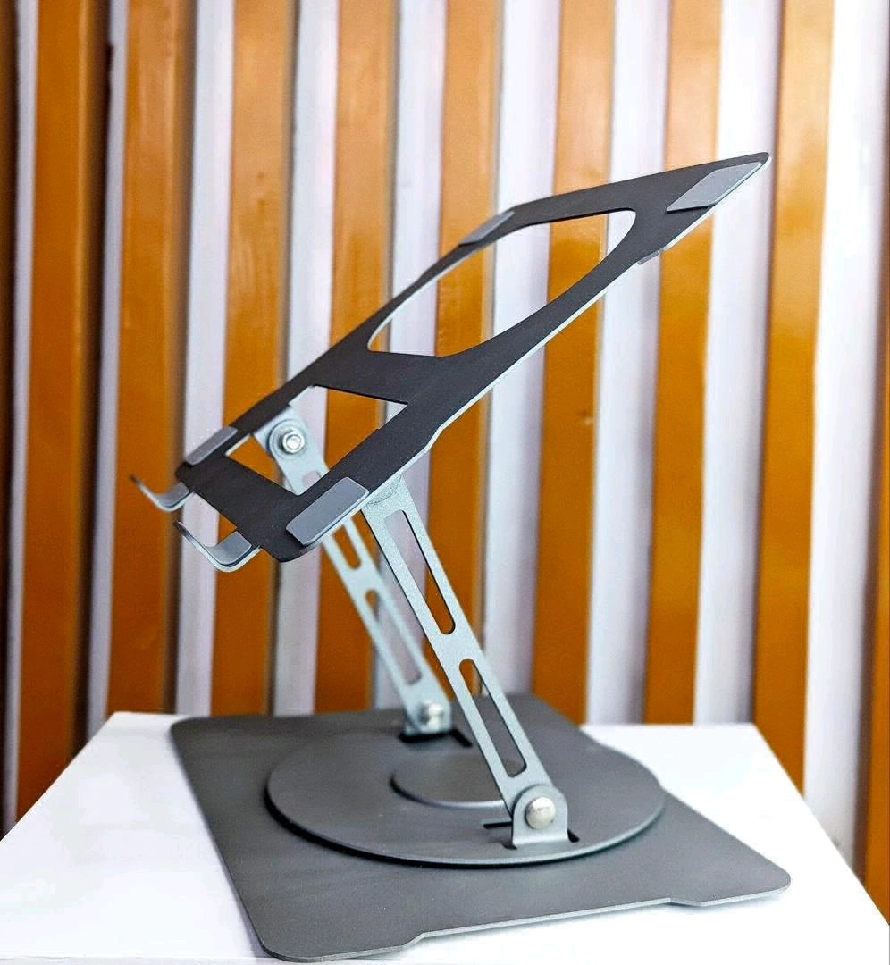 Adjustable Metal Laptop Stand with 360 Swivel Base