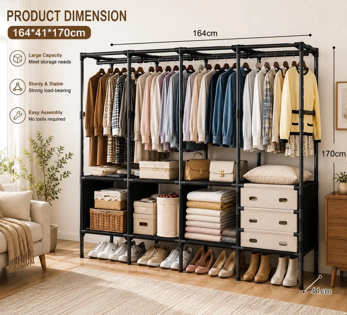 Multi-Function Clothes Wardrobe Organizer thumbnail 3