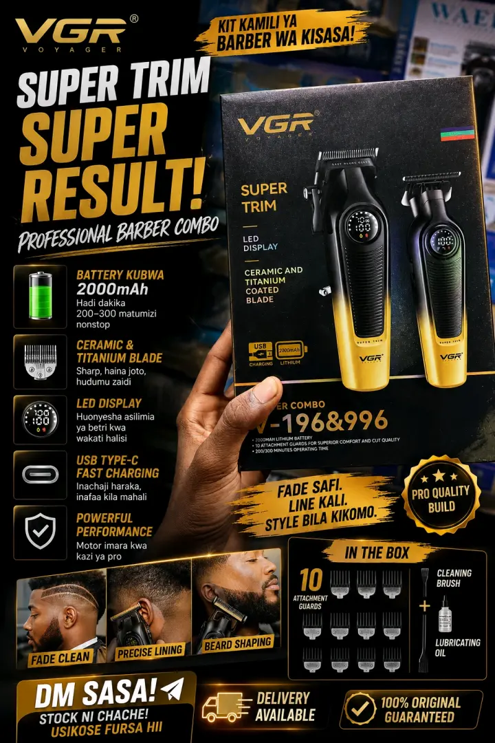 VGR Professional Barber Combo V-196 & V-996