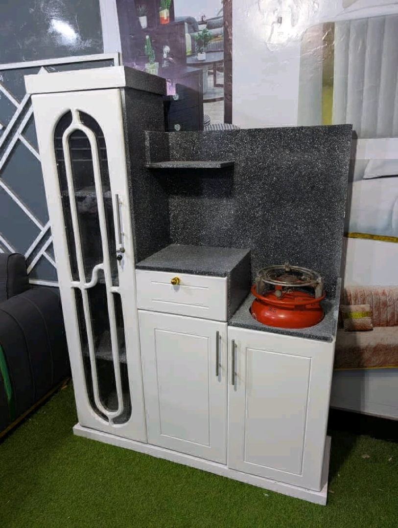 Compact Modern White Kitchen Cabinet Unit thumbnail 3