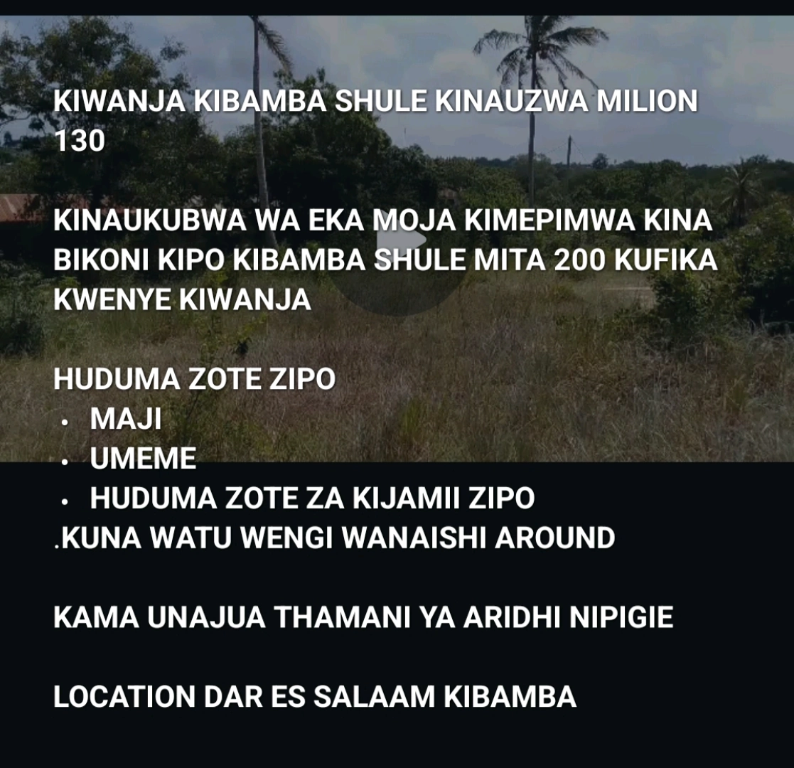 Surveyed 1 Acre Plot for Sale in Kibamba Shule, DSM thumbnail 5