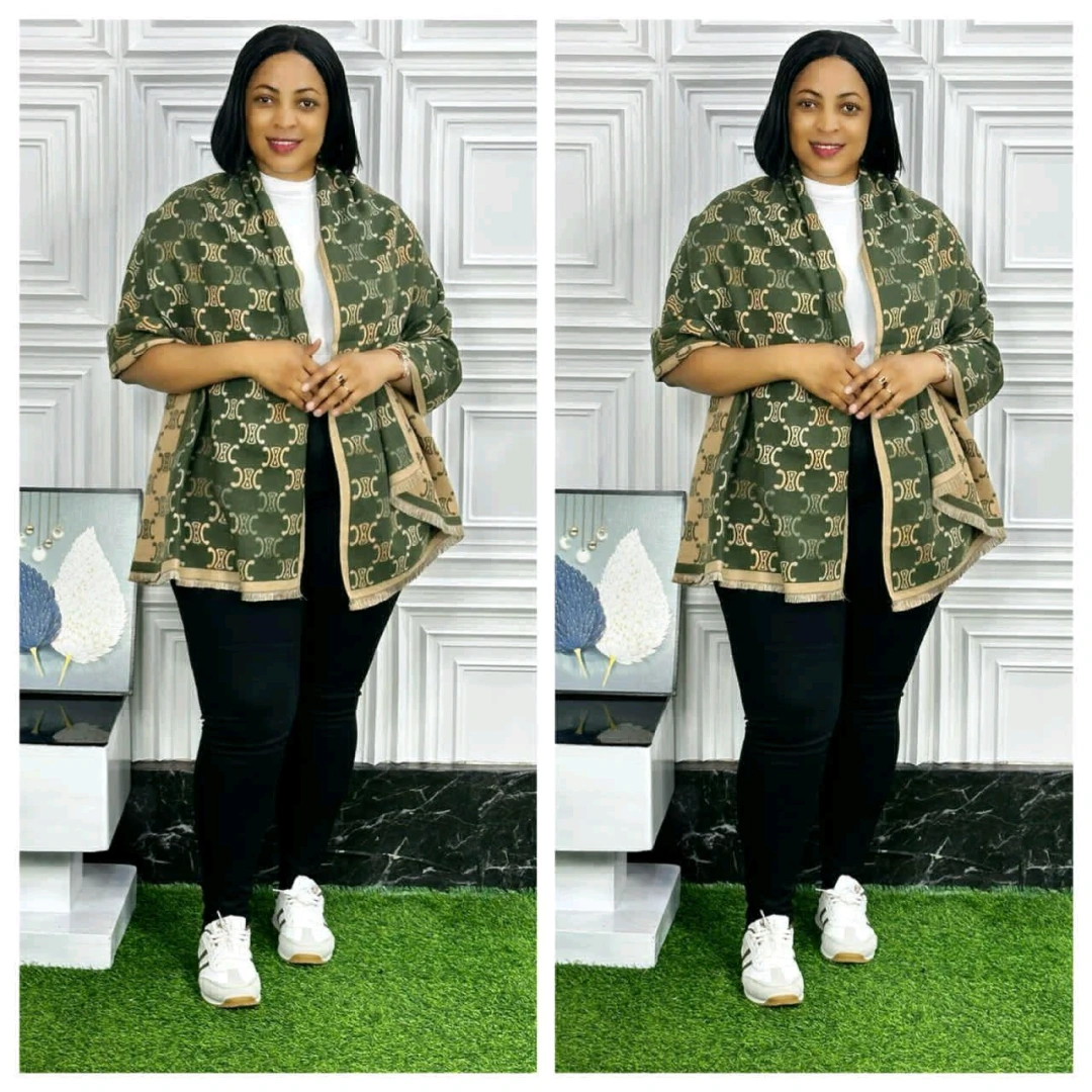 Women's Brown Two-Piece Outfit (Trousers & Shawl) thumbnail 8