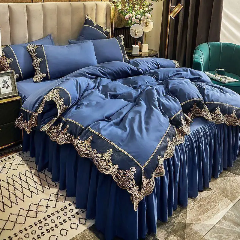 Luxury Bed Linens Set (Duvet, Bedskirt & 4 Pillowcases) thumbnail 3