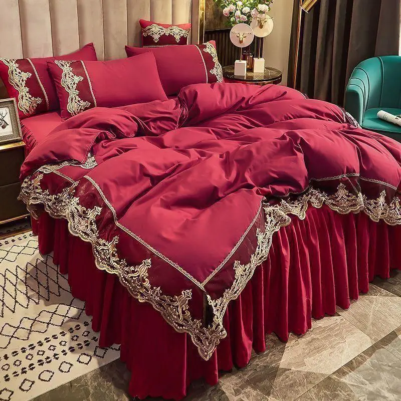 Luxury Bed Linens Set (Duvet, Bedskirt & 4 Pillowcases) thumbnail 4
