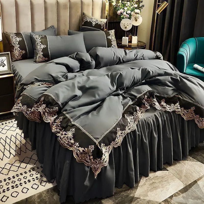 Luxury Bed Linens Set (Duvet, Bedskirt & 4 Pillowcases) thumbnail 5