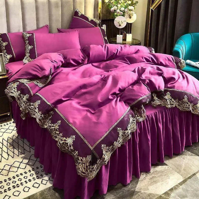 Luxury Bed Linens Set (Duvet, Bedskirt & 4 Pillowcases) thumbnail 7