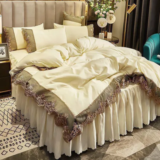 Luxury Bed Linens Set (Duvet, Bedskirt & 4 Pillowcases)