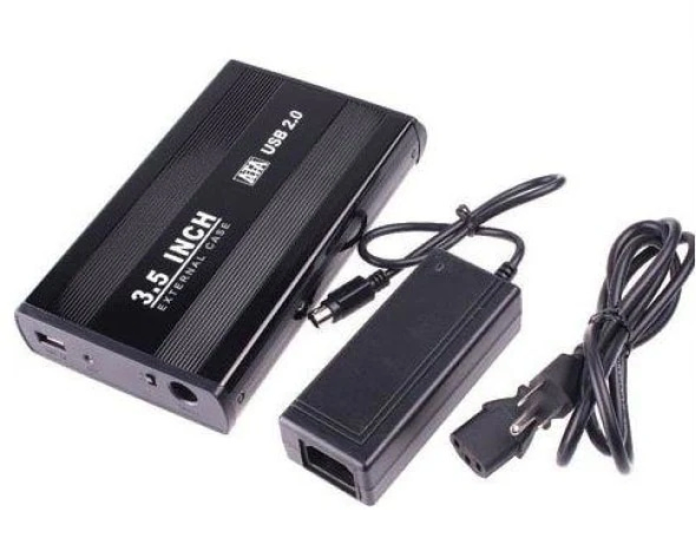 Black 3.5-inch USB 2.0 HDD Enclosure