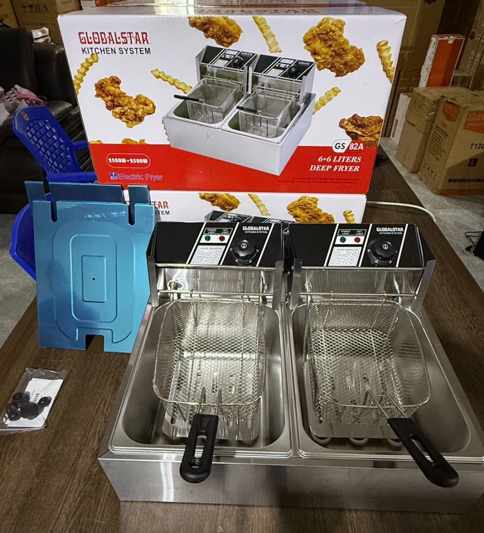 Globalstar Double Deep Fryer 12 Liters Electric