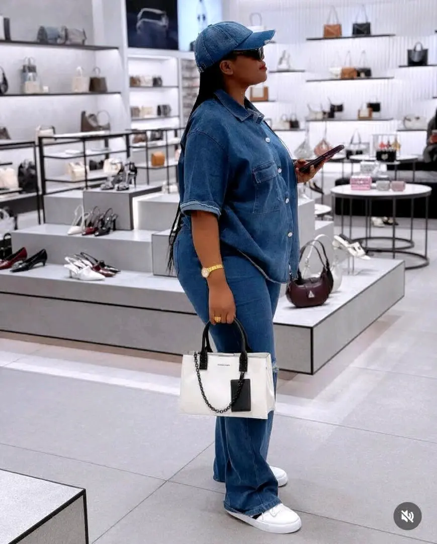 Denim Two-Piece Outfit (Shirt & Ripped Jeans) thumbnail 3