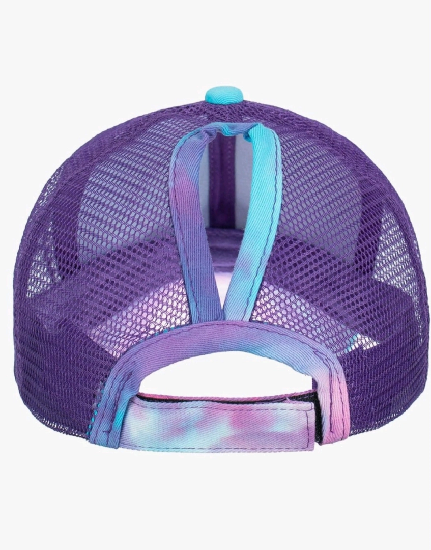 Women's Tie-Dye Baseball Cap with Smiley Face thumbnail 2