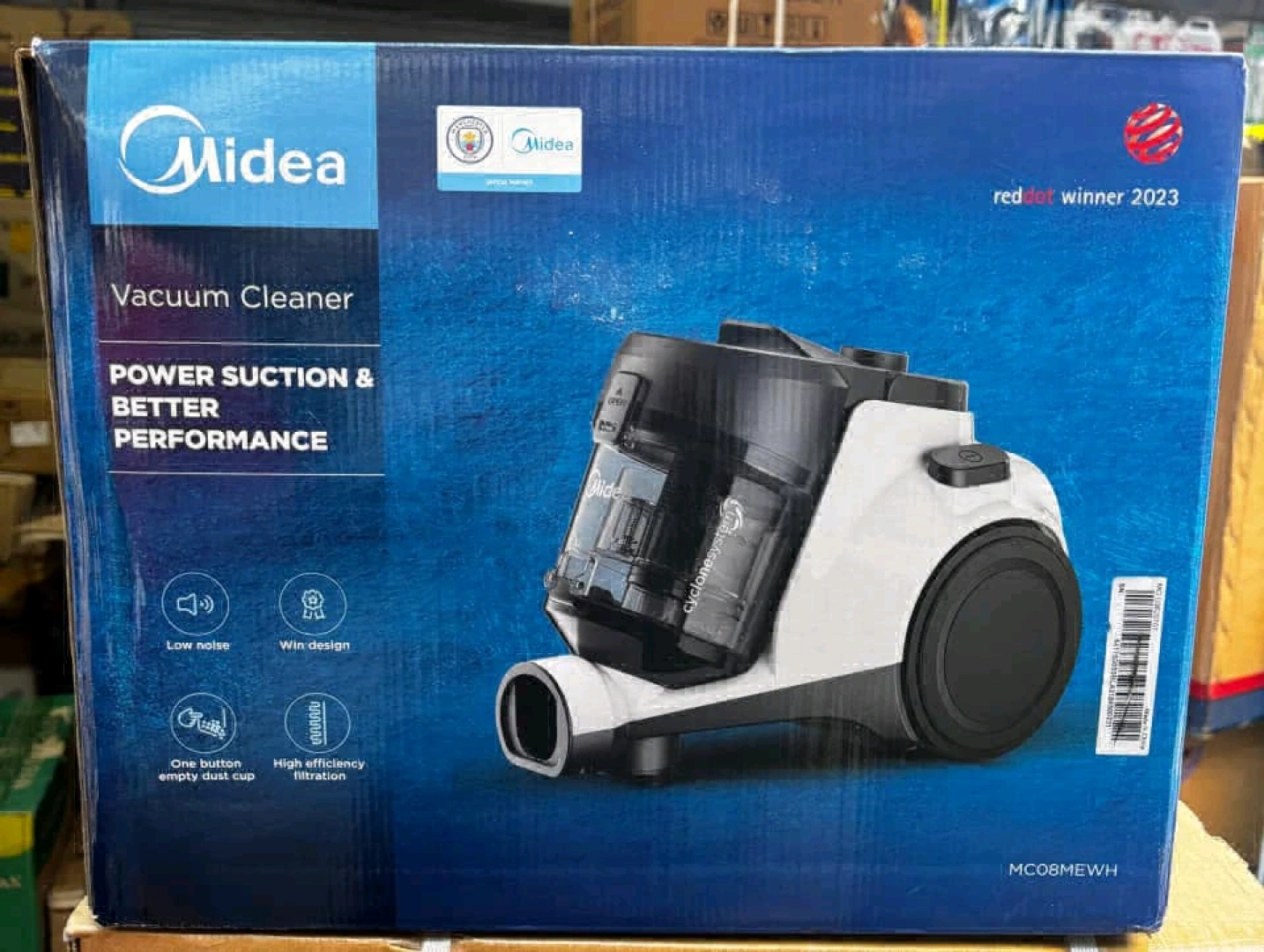 Midea MC08MEWH Bagless Vacuum Cleaner (1800W, HEPA Filter)