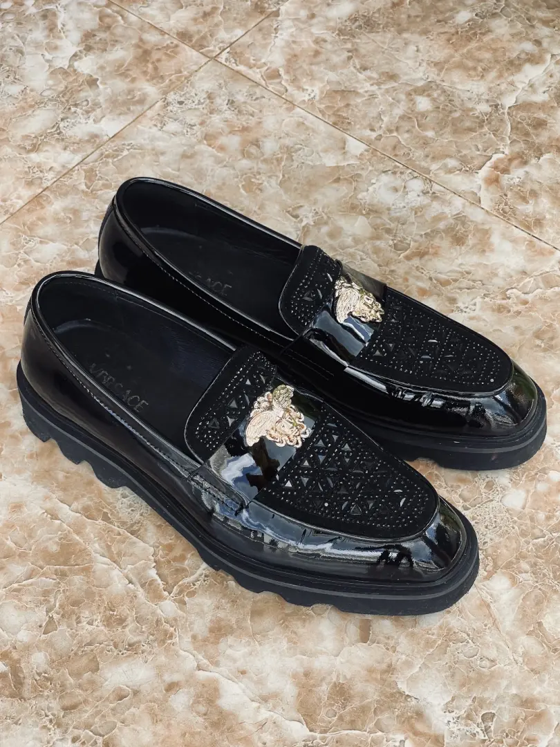Versace Black Patent Leather Loafers thumbnail 3
