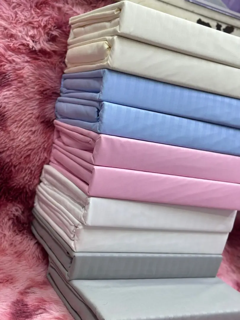 Bedsheets Plain with Stripes (Size 8/8)