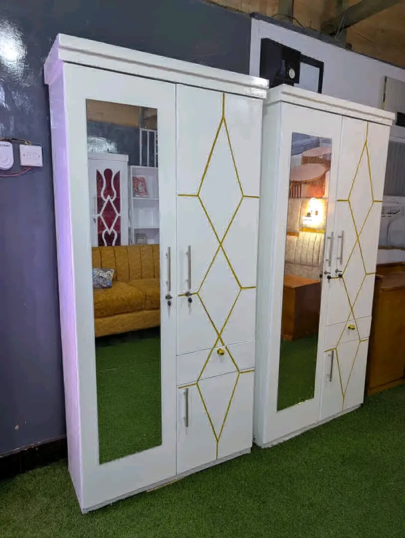 White Wardrobes with Mirrored Doors (Ubungo)