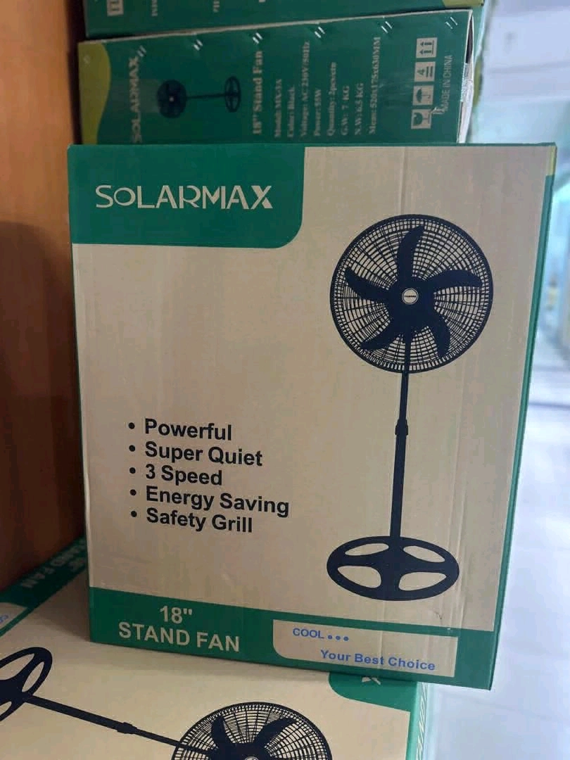Solarmax 18-Inch Stand Fan - Super Quiet & Energy Saving