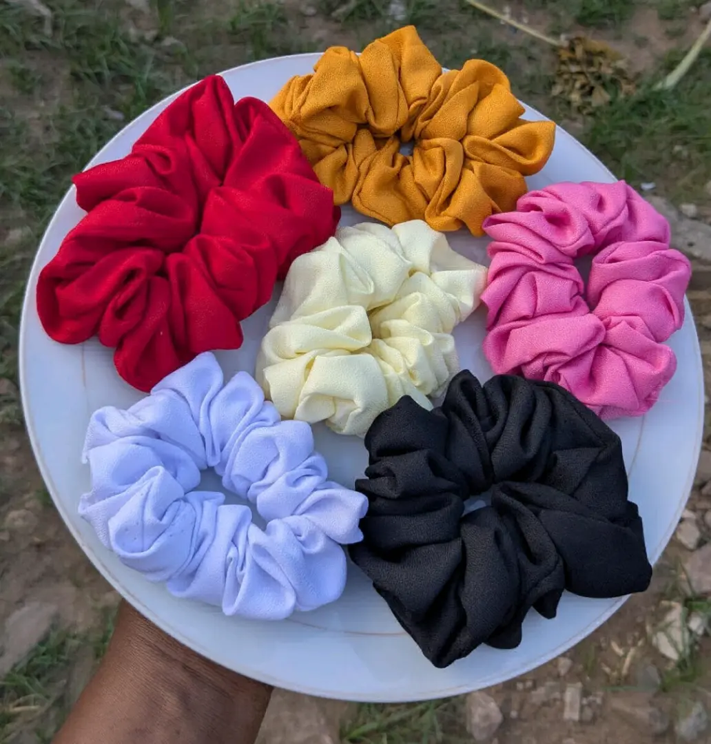 Get 6 Simple and Pretty Hair Scrunchies (Vibanio) thumbnail 2