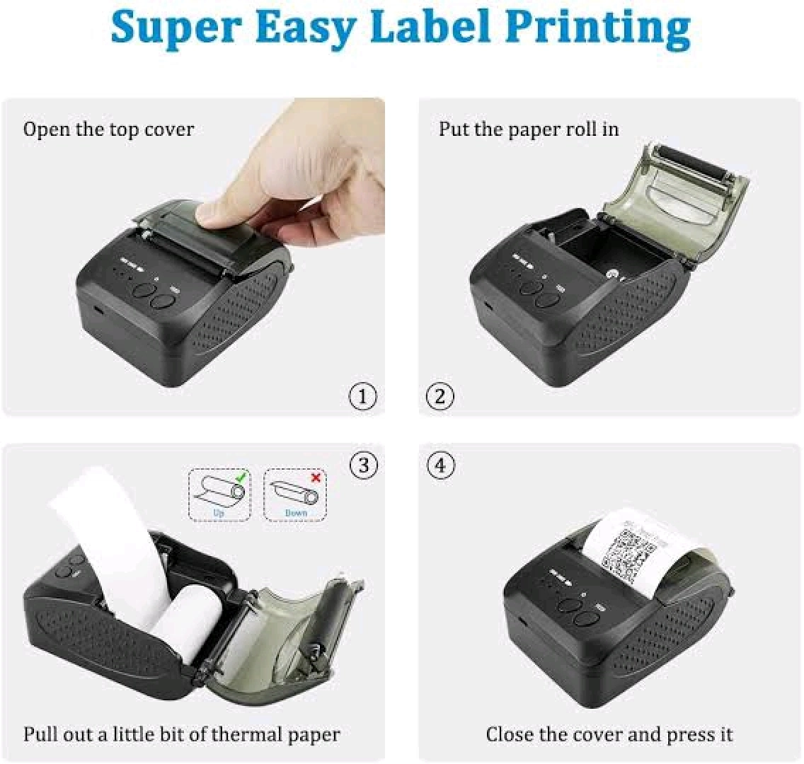 HELLO JUN Portable Bluetooth Thermal Receipt Printer thumbnail 2