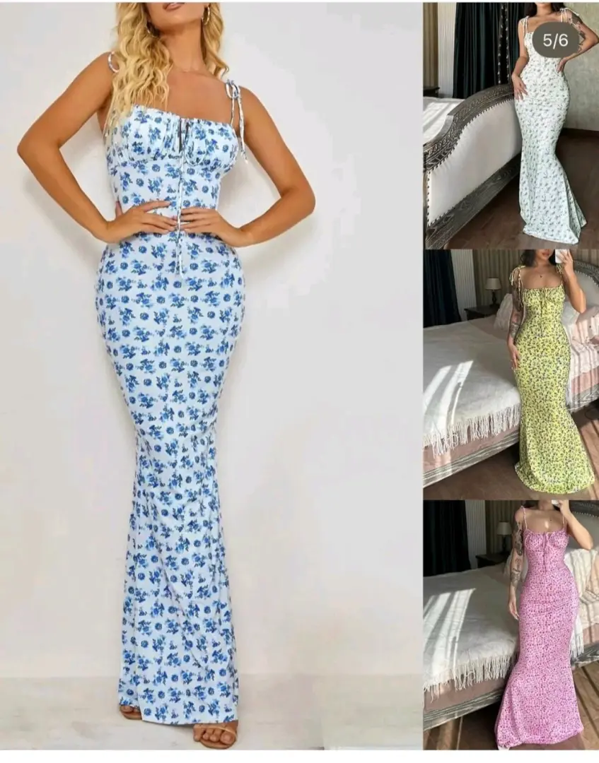 Floral Print Maxi Dress - Sizes S, M, L thumbnail 4