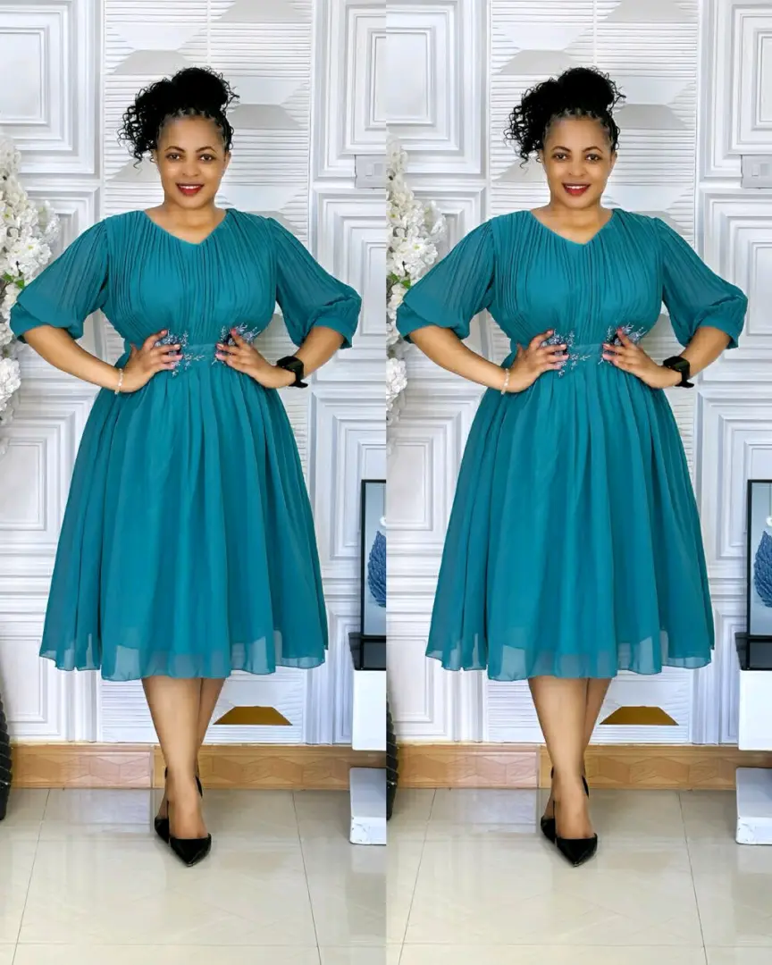 Dark Green Dress (Sizes L-3XL) thumbnail 5