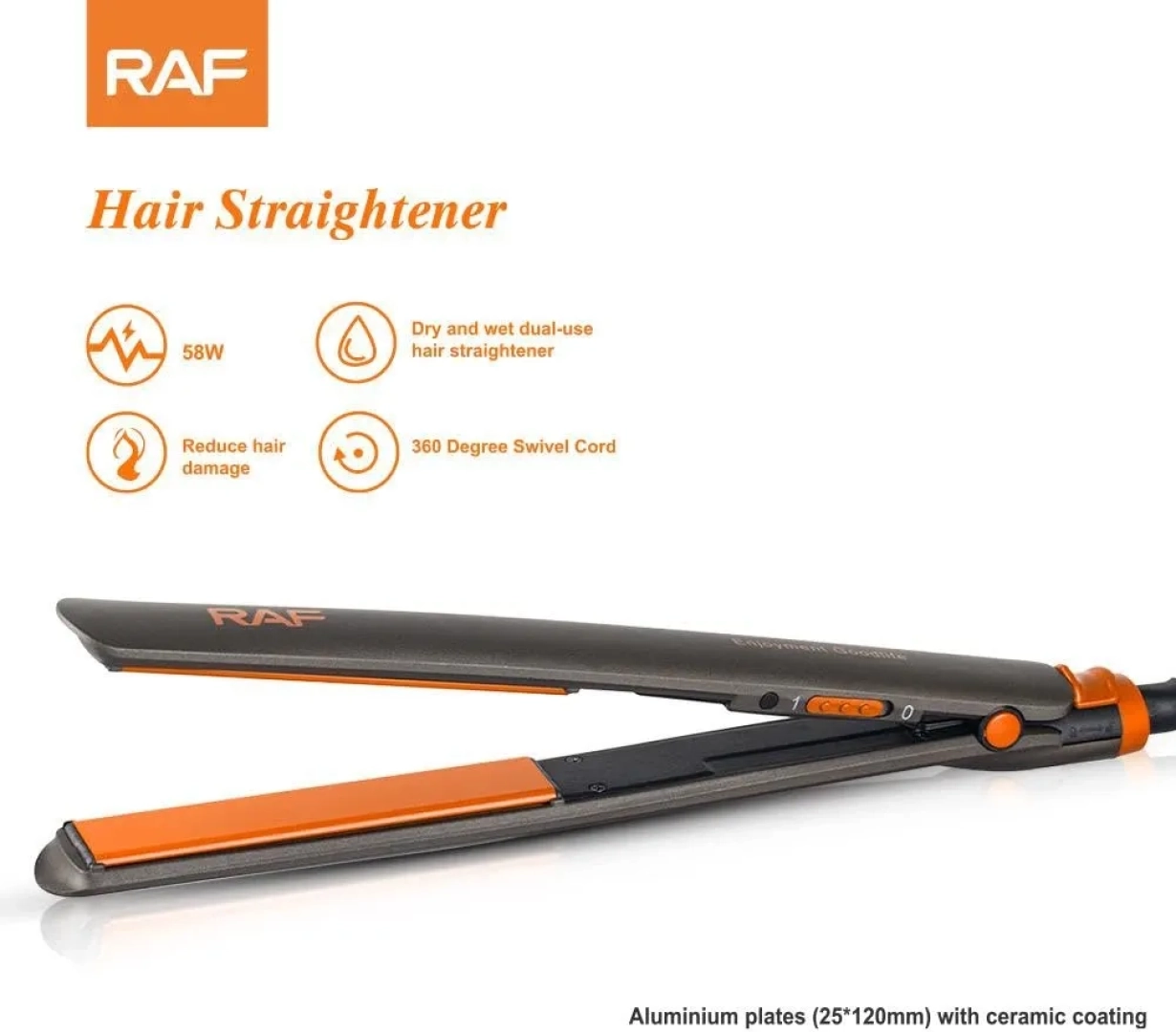 RAF R.413 Dual-Function Hair Straightener Flat Iron thumbnail 3