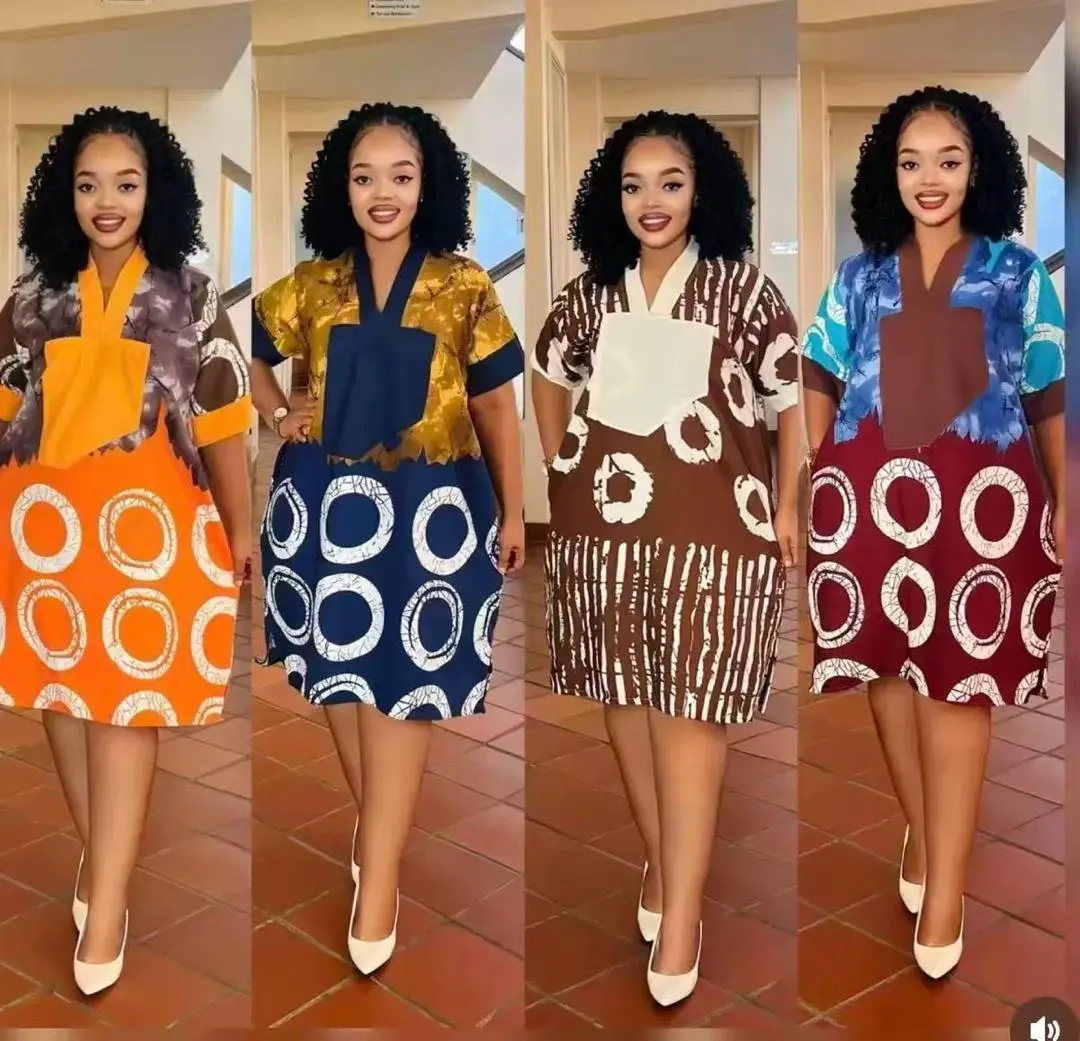 Dresses za African Print (Free Size)