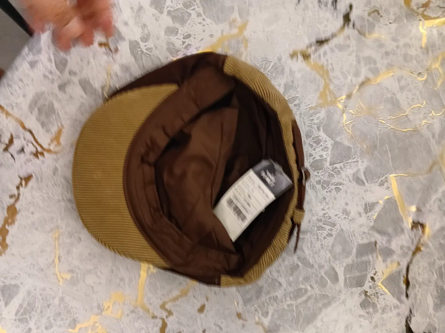 Kids' Brown Corduroy Flat Cap thumbnail 2