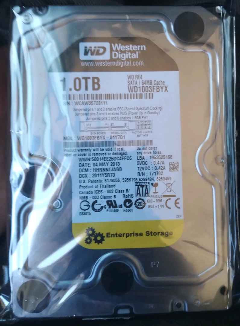 Brand New 1TB WD Desktop Hard Drive (HDD)